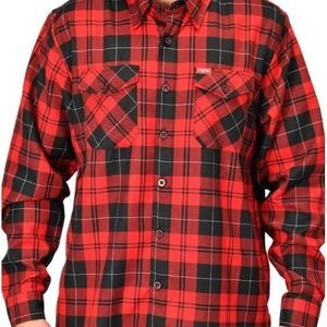 Dixxon Barrett Jackson Flannel Shirt Women's Large Button Plaid Long Sleeve